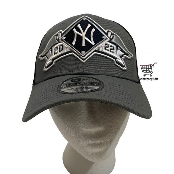 New Era 9FORTY NY Yankees 2022 Post Season MLB Snapback Trucker Hat Cap New - Picture 2 of 12